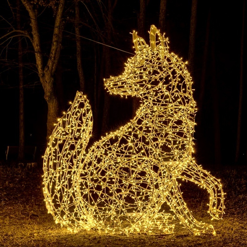 Outdoor Waterproof Garden Street Landscape 3d Animal Motif String Lamp Giant Led Christmas Reindeer With Lights