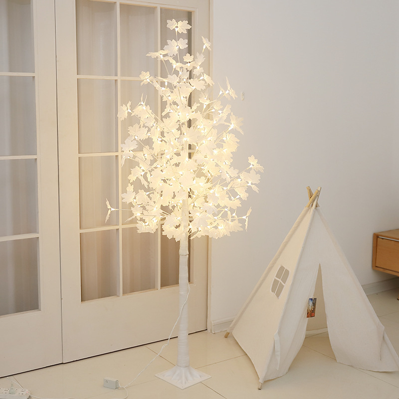 LED Lighted Tabletop Fall Maple Tree Warm White LED Lights