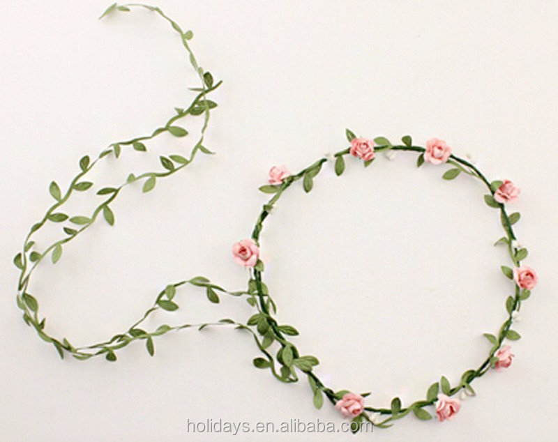 Bohemian Style wreath Flower Crown Wedding Garland Forehead Hair Head Beach Wreath