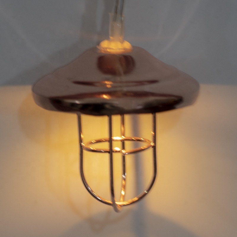 Vintage Lampshade String Lights,3M 20 LED Metal Lantern Cage Battery Operated Fairy String Lights