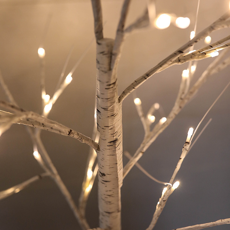 Prelit Birch Tree Light Silver Twig Warm White White Branches Home Festival Party Christmas Indoor and Outdoor Use