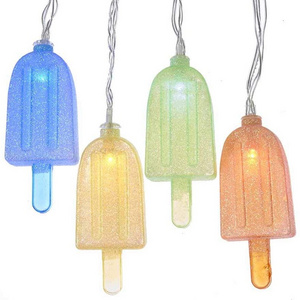 LED Popsicle Battery Operated String Lights - 10 pcs Set String Hanging Light Decorations