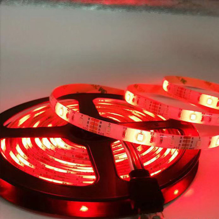 5-Meter 16.4 Feet Waterproof RGB LED Strip Light Flexible Color Changing RGB SMD2835  Strip Kit with 24 Key Remote