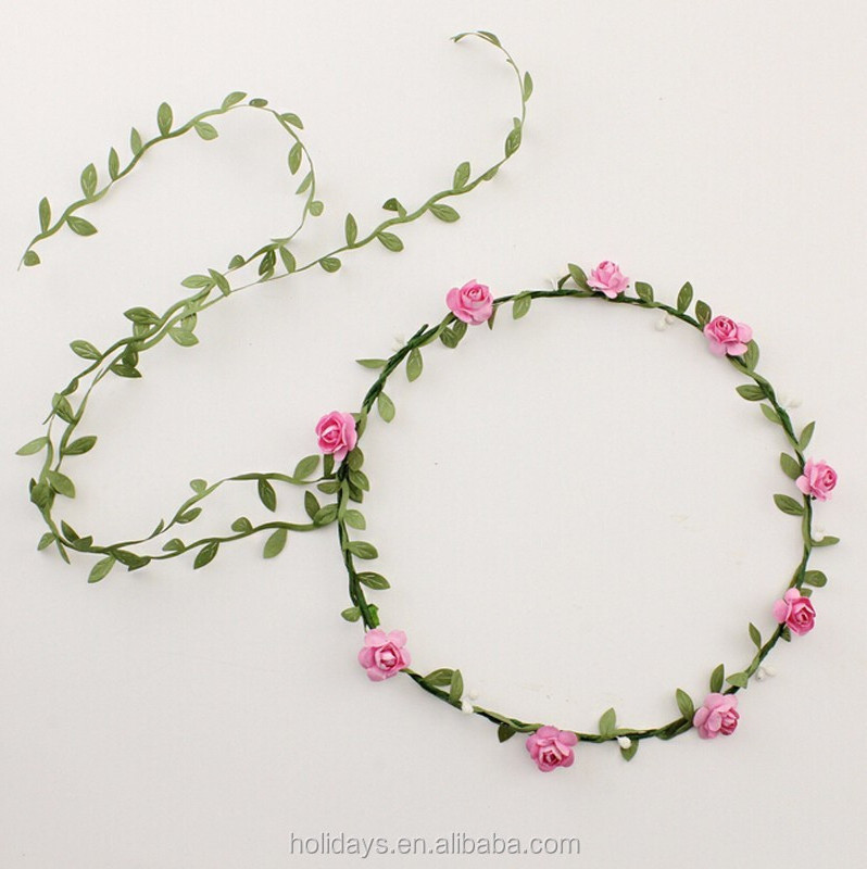 Bohemian Style wreath Flower Crown Wedding Garland Forehead Hair Head Beach Wreath