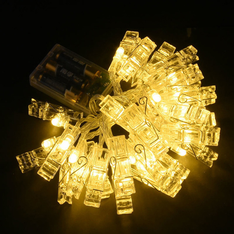 3M LED Warm White Colorful Card Photo Crystal Clip String Lights For Festival Party Wedding Fairy Lamp Home Decoration