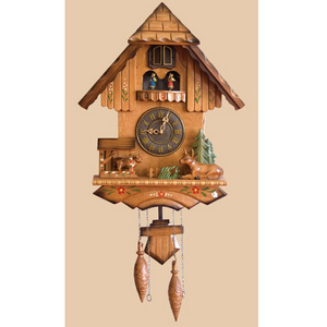 Popular best selling classical bird sound wooden cuckoo wall clock