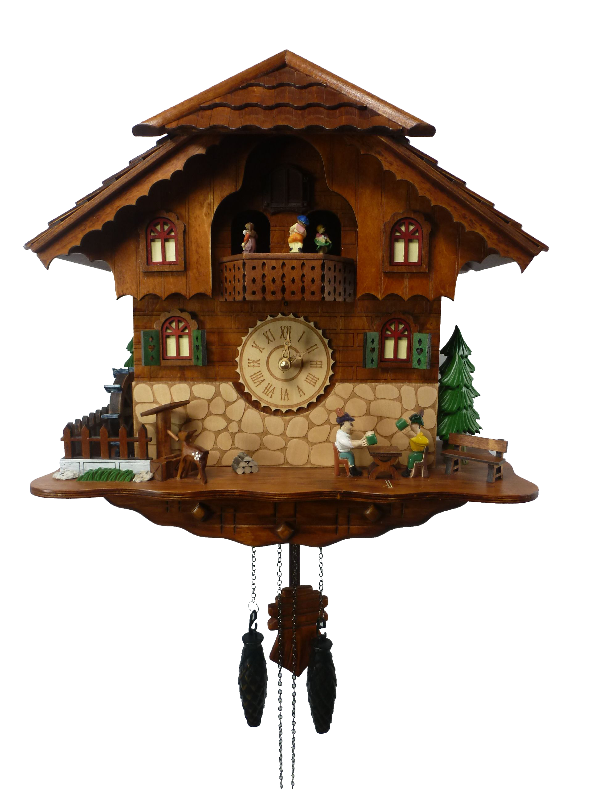 Popular best selling classical bird sound wooden cuckoo wall clock