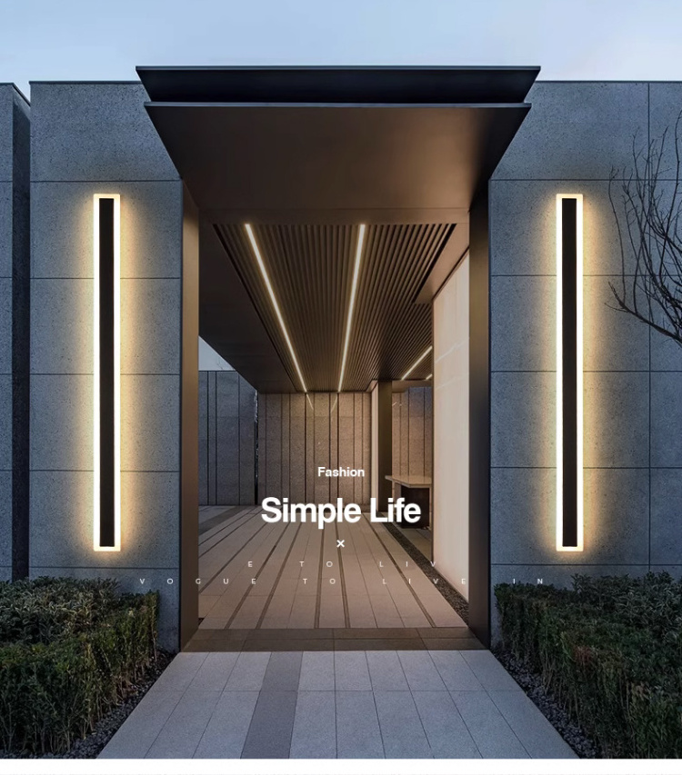 150CM Modern LED Waterproof Strip Linear Wall Lamp Outdoor Indoor Wall Mount Lighting Long Light for Garden Porch Lantern