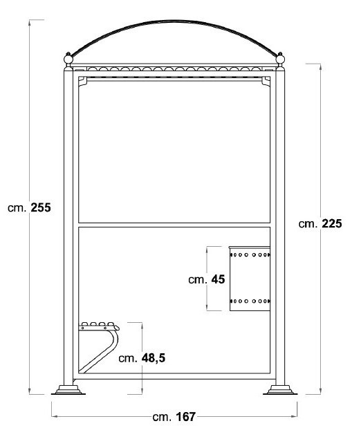 Italian design bus stop Shelter for street furniture