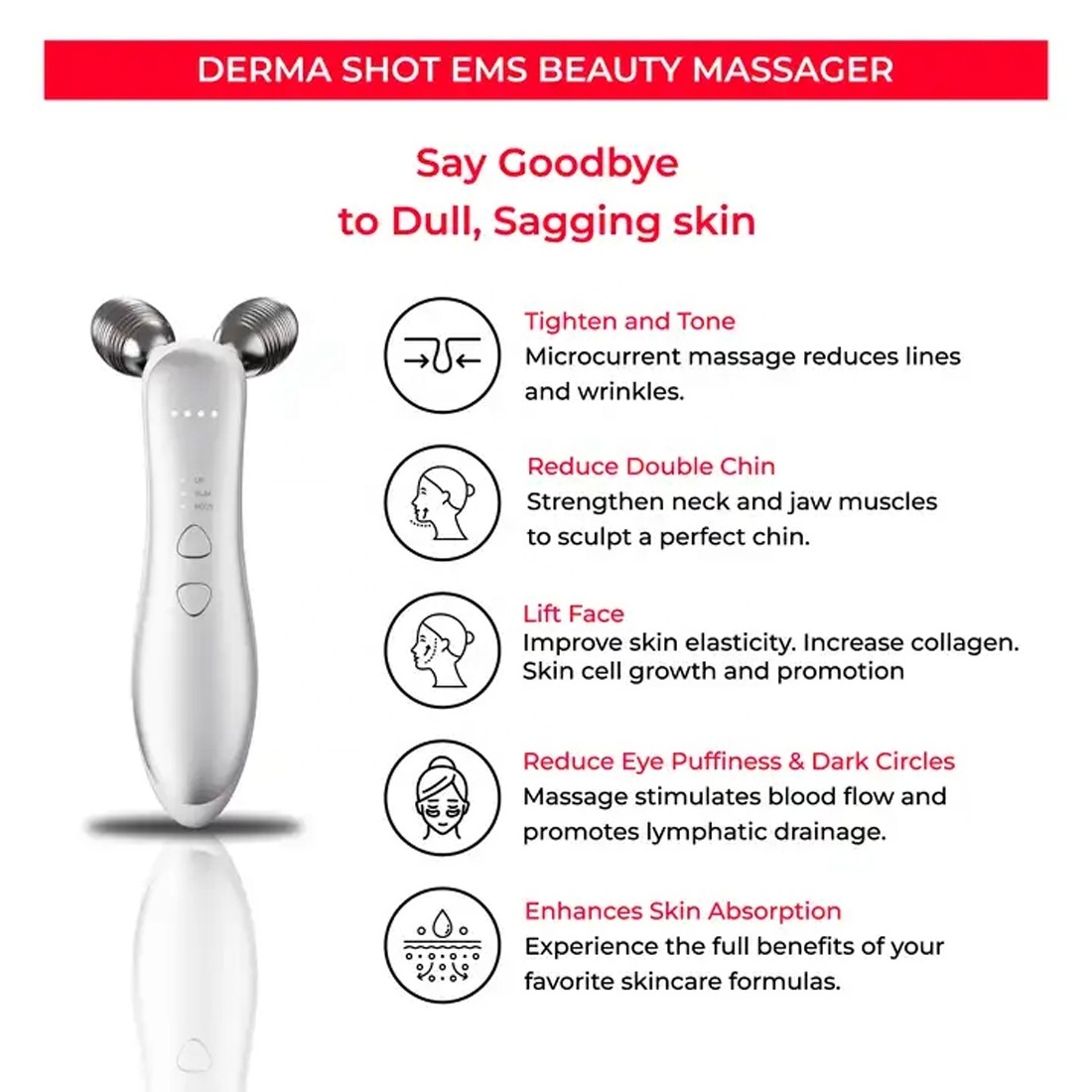 Popular Korean Skin Surface For Face & Body  Neck Jowls Jawlines Cheeks Forehead 3d Massage Facial Face Massager Roller