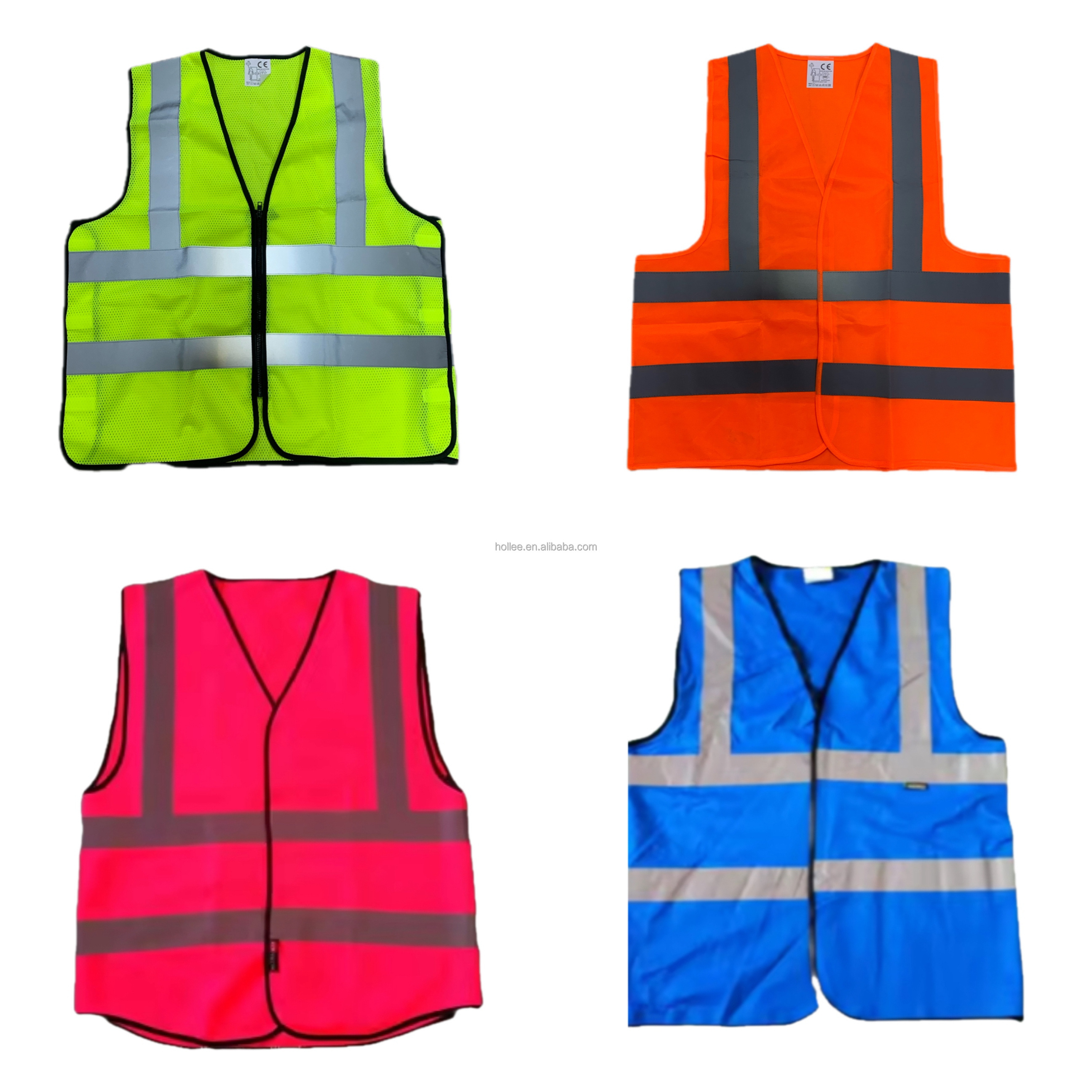 Construction High Visibility Reflective Safety Vest With Logo and Pockets for Man