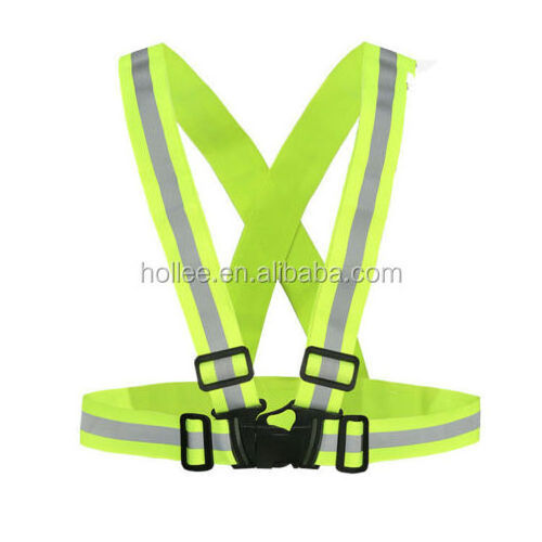 Hi Viz Vest High Vis Safety Visibility Waistcoat Reflective Belt Cycling Strap