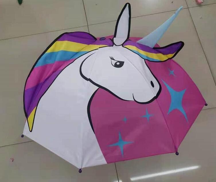 3D designs unicorn design fashional umbrella cute animal design umbrella for kids use