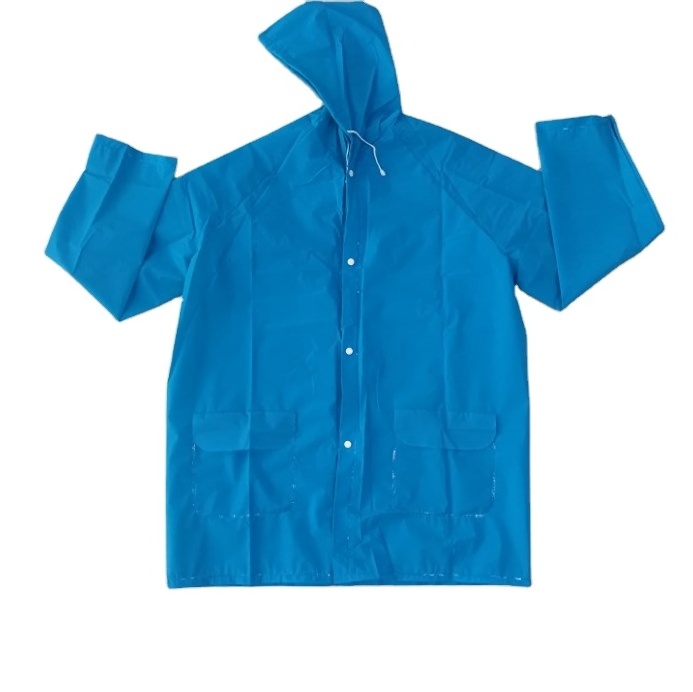 Wholesale Raincoat Eco-friendly Promotional Plastic PEVA Rain jacket