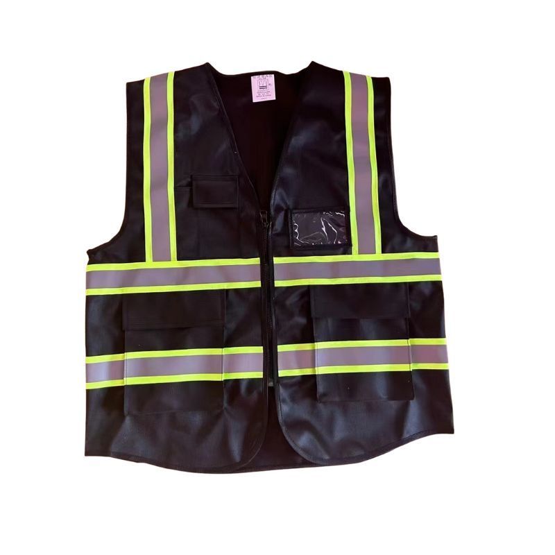 Reflector Security Vest Work Hi Vis Reflective Black OEM Customized Vest