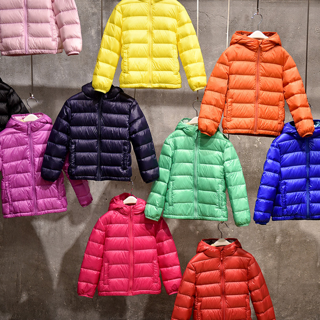 Boys' hooded down jacket autumn/winter new children's edition zipper thick kids winter jacket outerwear