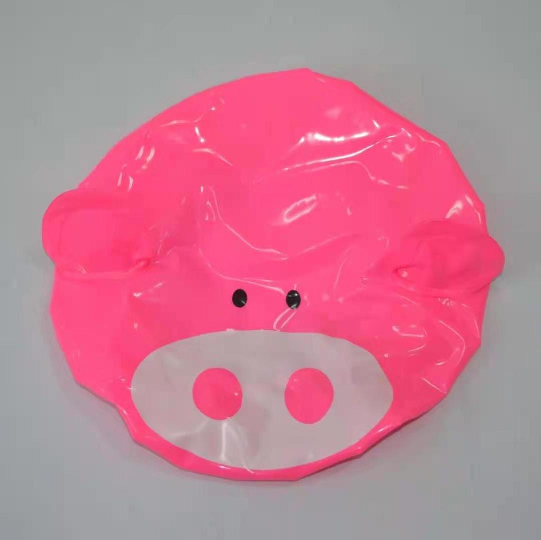 Hot-selling new product custom cute animal printed waterproof 3d baby kids bath shower cap