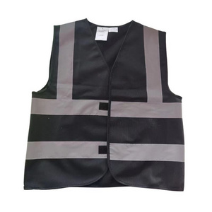 Reflector Security Vest Work Hi Vis Reflective Black OEM Customized Vest