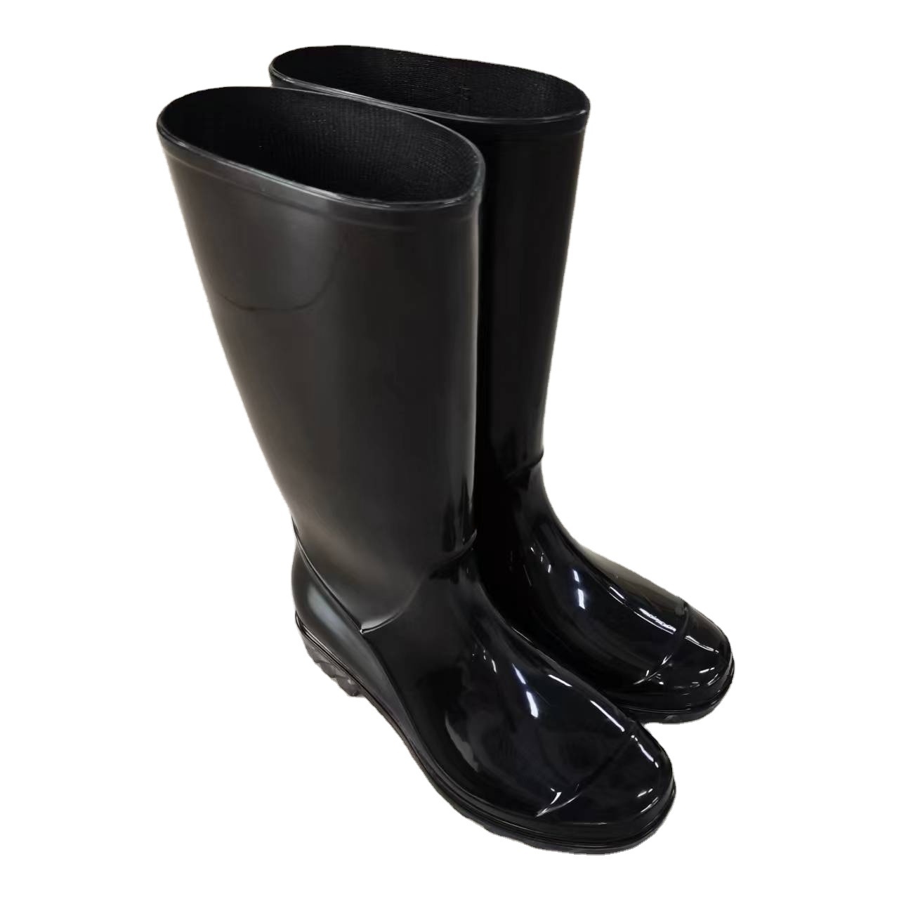 2023 new design rain boots for lady black gumboots fashion cheap men clear pvc rain boots