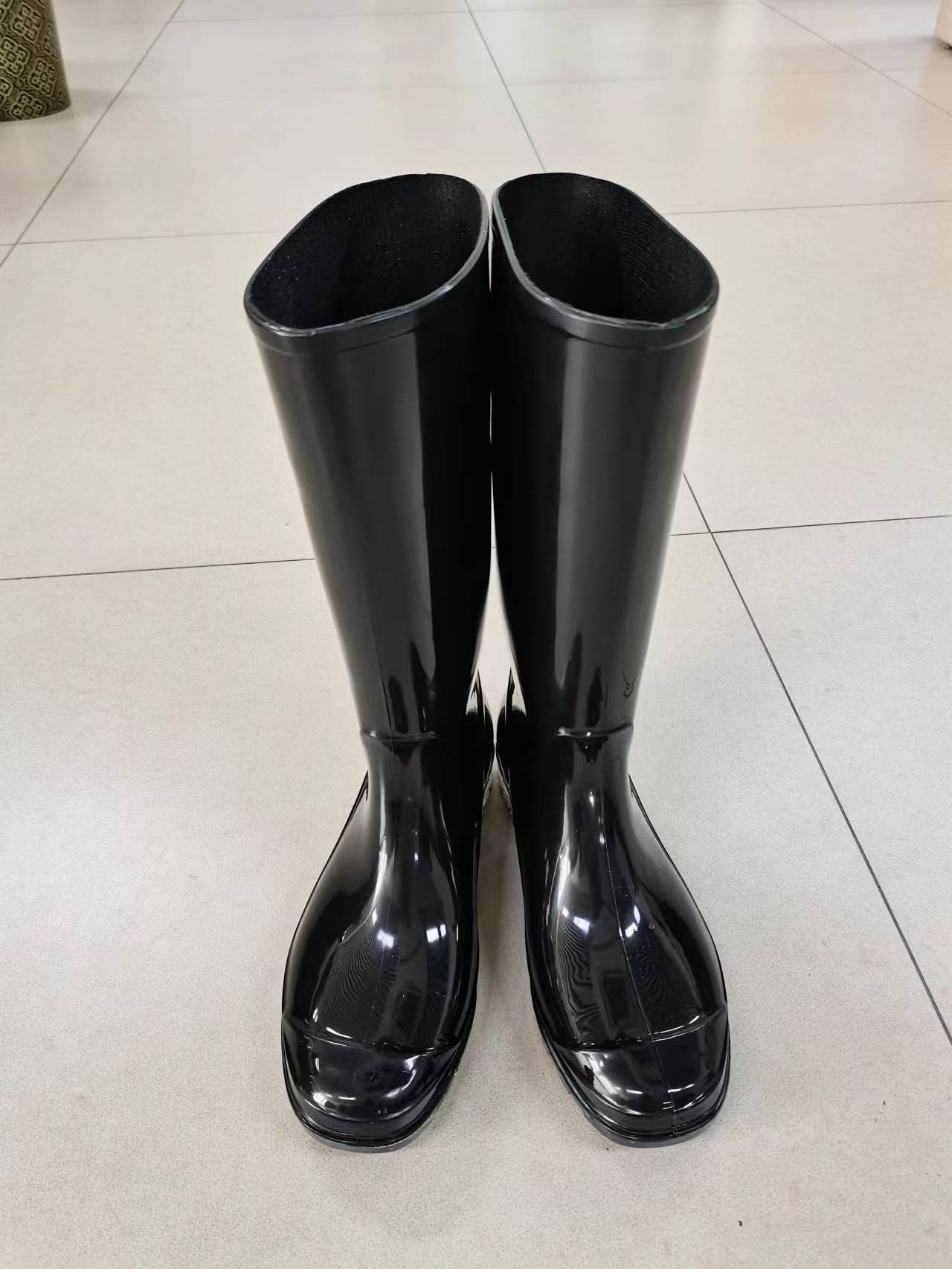 2023 new design rain boots for lady black gumboots fashion cheap men clear pvc rain boots