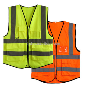 High Vis Jacket Reflective Safety Vest Custom Logo Road Construction Work Security Reflect Jacket with Pocket