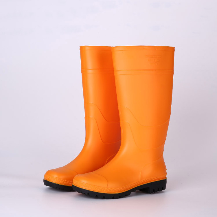 PVC rain boots for gardening industrial long style waterproof men's plastic gum boots