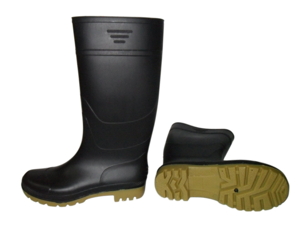 PVC rain boots for gardening industrial long style waterproof men's plastic gum boots