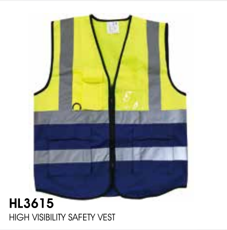 Hi-Vis Safety Vest High Visibility Waistcoat with Phone & ID Pocket Clothes Safety Jacket for Men