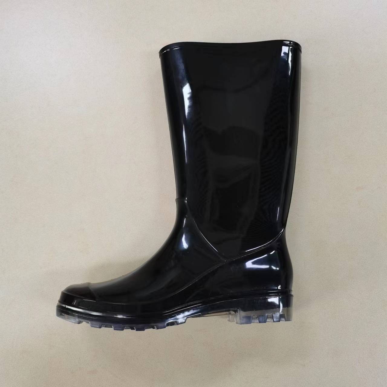 2023 new design rain boots for lady black gumboots fashion cheap men clear pvc rain boots