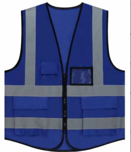 Hi-Vis Safety Vest High Visibility Waistcoat with Phone & ID Pocket Clothes Safety Jacket for Men