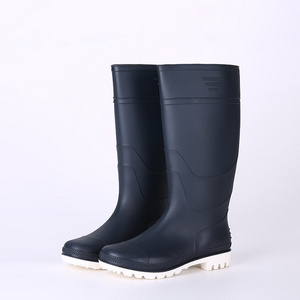 PVC rain boots for gardening industrial long style waterproof men's plastic gum boots