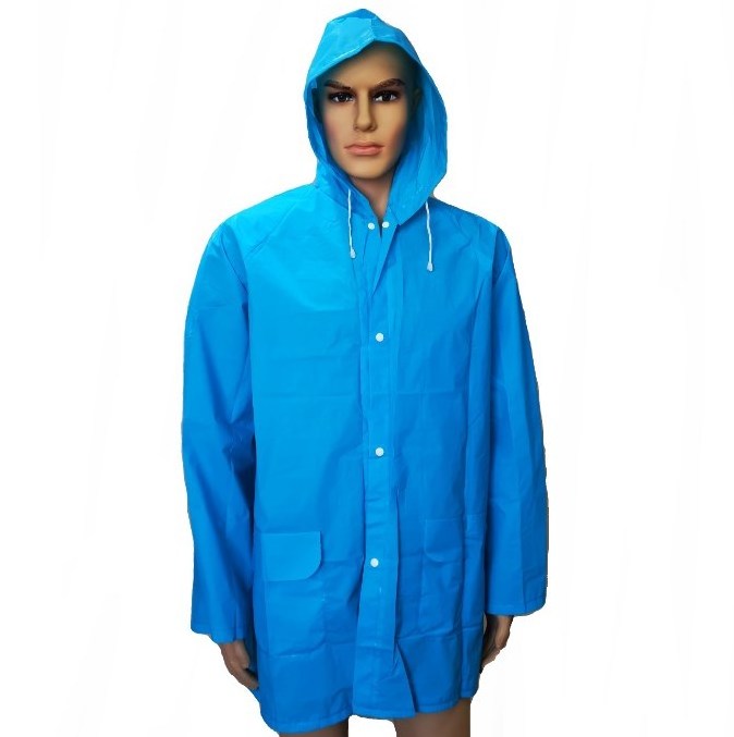 Wholesale Raincoat Eco-friendly Promotional Plastic PEVA Rain jacket