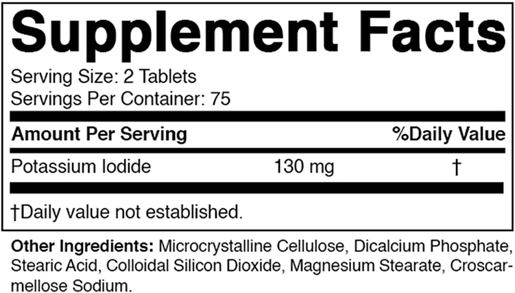 OEM Potassium Iodide Radiation Tablets For Anti Nuclear Radiation Protection Protective Anti Nuclear Fallout Pills