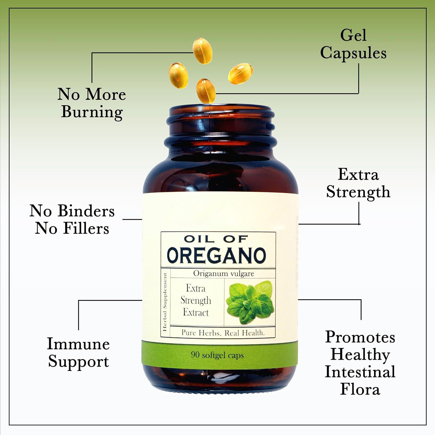 Made from Mediterranean Extra Strength 150mg Oil of Oregano supplement Oregano Oil Softgel Capsules