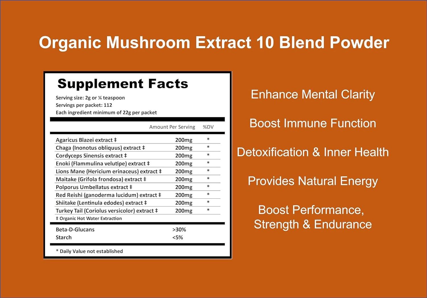 Private Label Mushroom Powder Supplement Organic Mushroom 10 Blend Extract Powder with Maitake Polyporus Reishi Shiitake