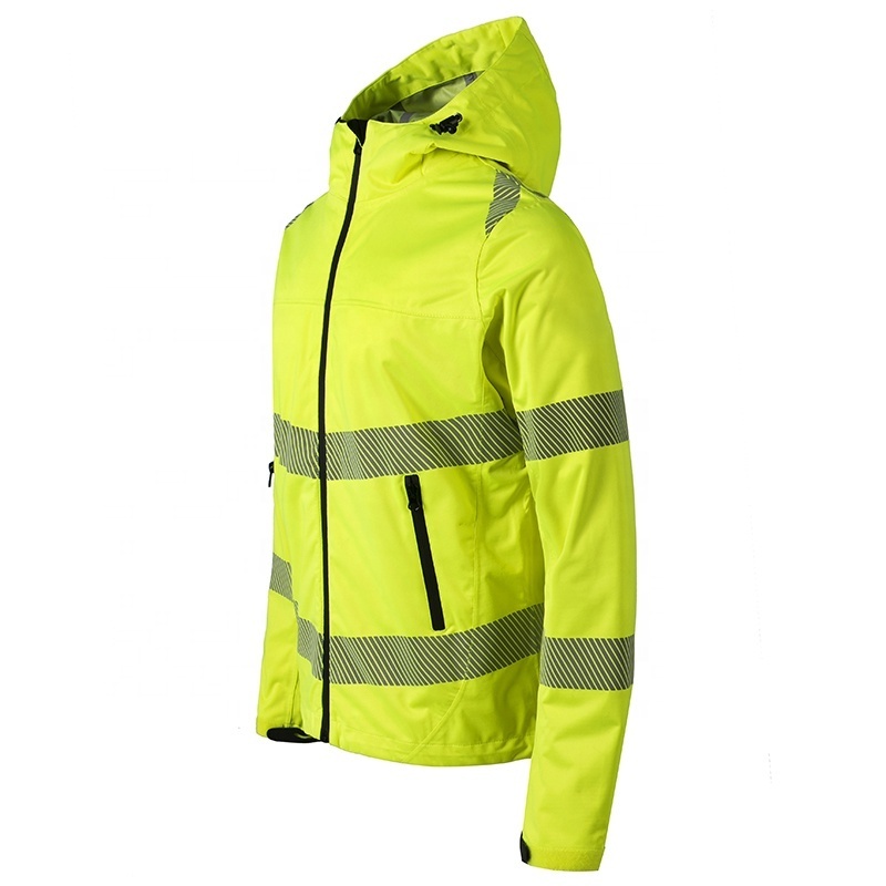 Manufacturer China Factory Sales High Visibility Fluorescent Yellow Softshell Jacket for Increased Safety in Work and Outdoor Activities