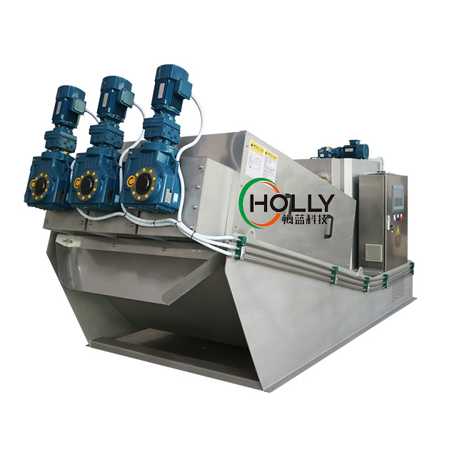 Solid Liquid Separator Screw Press Sludge Dewatering Machine