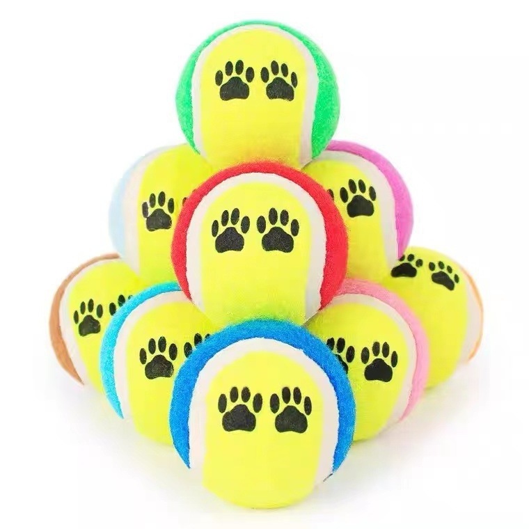 Wholesale Pet Outdoor Indoor Playing Rubber Dog Tennis Balls for Aggressive Chewers Durable Teething Chew Toys