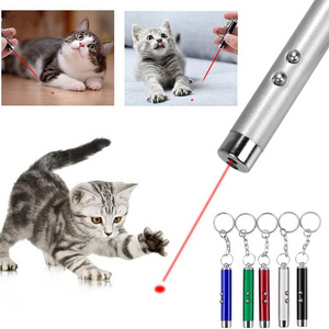 Cheap 2-in-1 Red Laser Light LED Pointer Pen White Flashlight Torch Cat Interactive Training Pen without Battery