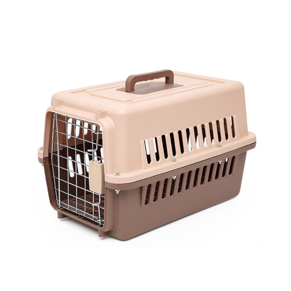 High Quality Collapsible Outdoor Airline Approved Travel Unbroken Commercial Flight Plastic Color Dog Cages Crates