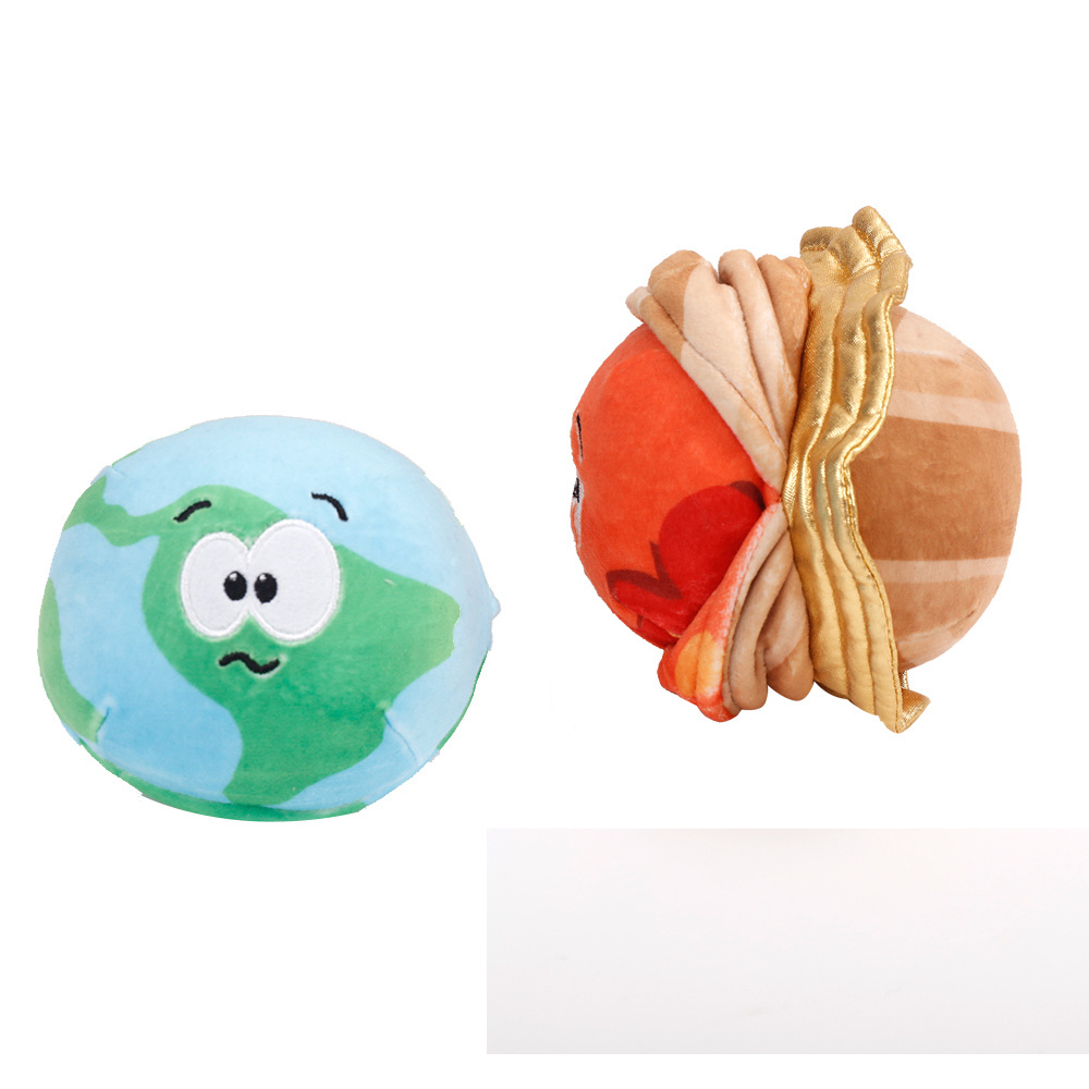 Space List Reversible Planet Pet Toy Interactive Chew Plush Soft Hide and Seek Reusable Creative High Quality Dog Toys