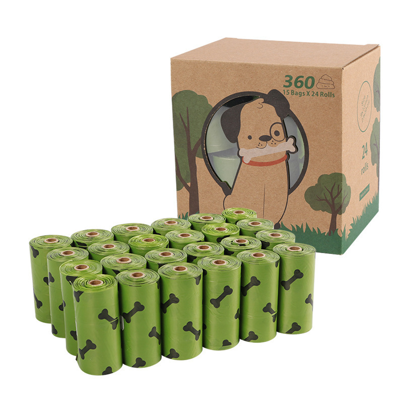 Customized Pet Dogs Outdoor Poop Bags Eco Friendly Plastic Biodegradable Dog Poop Bags