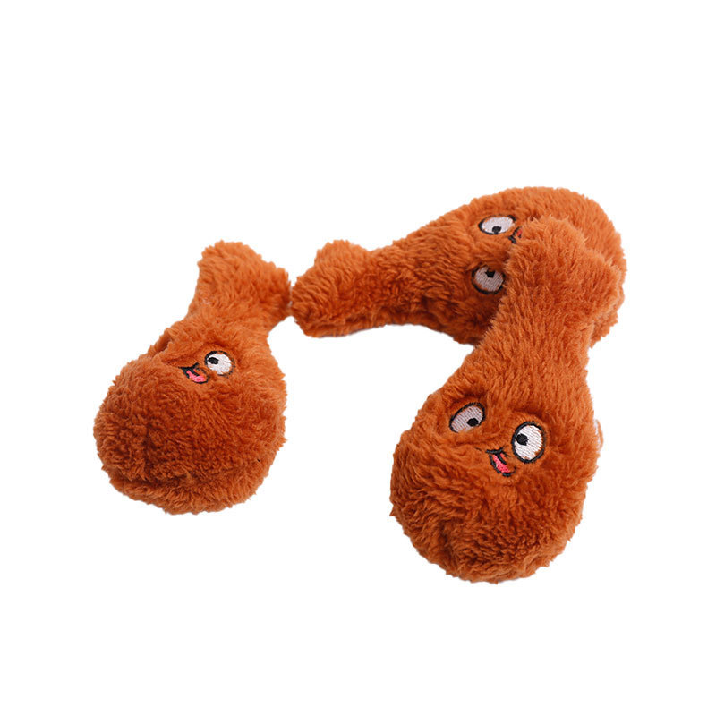 Fried Chicken Bucket Soft Toys Set 4 in 1 Burrow Interactive High Quality Durable Bite Pet Chewer Plush Dog Toy