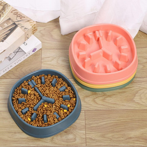 Interactive Bloat Stop Pet Bowl Preventing Choking Healthy Slow Feeder Dog Bowl for Small Medium Dogs & Dry Wet Foods