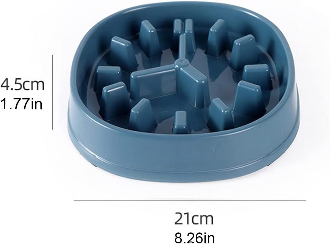 Interactive Bloat Stop Pet Bowl Preventing Choking Healthy Slow Feeder Dog Bowl for Small Medium Dogs & Dry Wet Foods