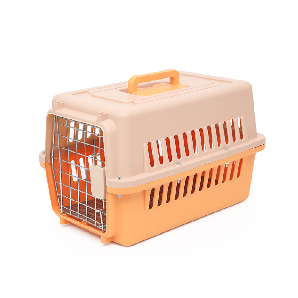 High Quality Collapsible Outdoor Airline Approved Travel Unbroken Commercial Flight Plastic Color Dog Cages Crates