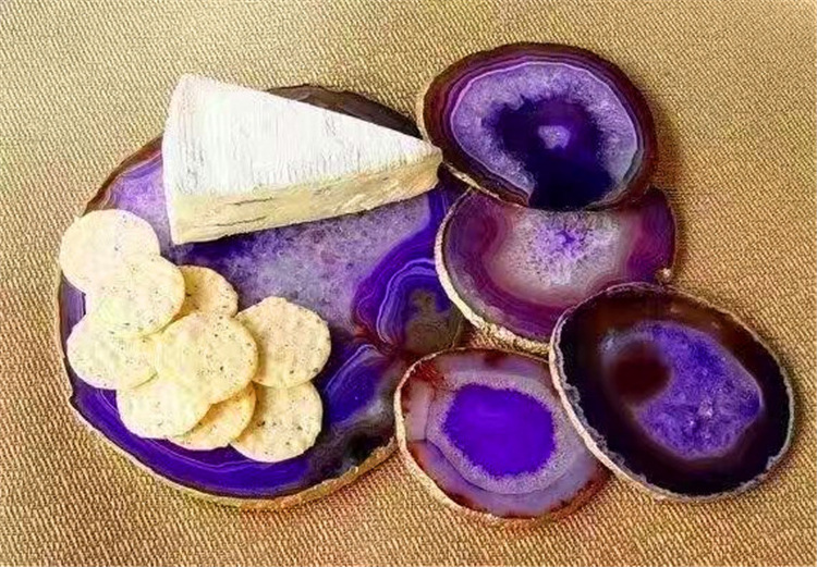 candle holder agate coaster white agate slices drinking cup coaster