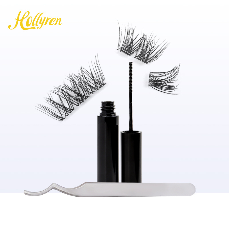 Hollyren Waterproof Diy Lash Cluster Glue Latex Free Non Toxic Diy Lash Glue Mascara for DIY Lash Self Application