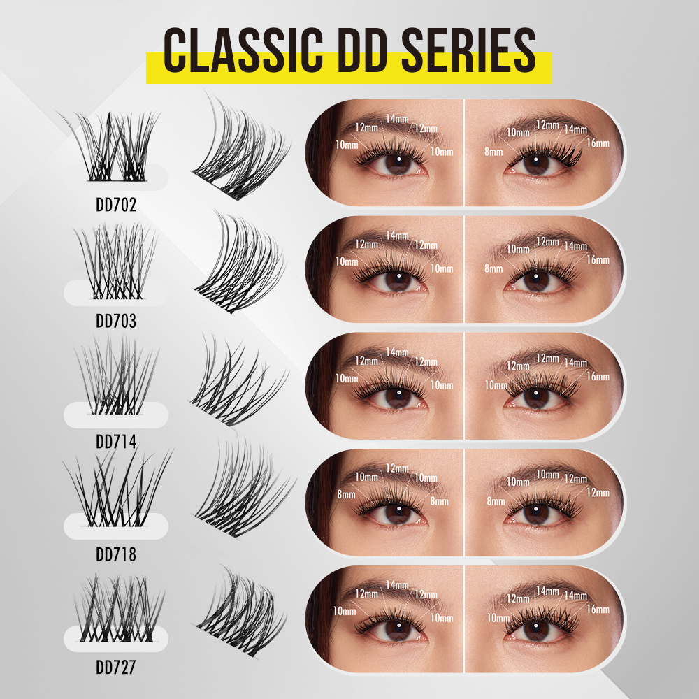 3D DIY Lashes That Look Like Extensions Individuals Eyelash Superfine Comfortable Segmented Lashes Cluster