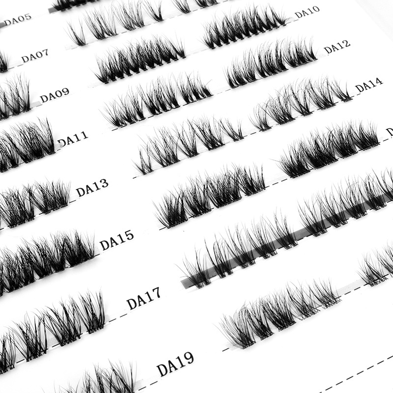 Hollyren Diy Eyelash Extention False Pre Cut Segment Strip Lashes Faux Mink Cluster Lashes